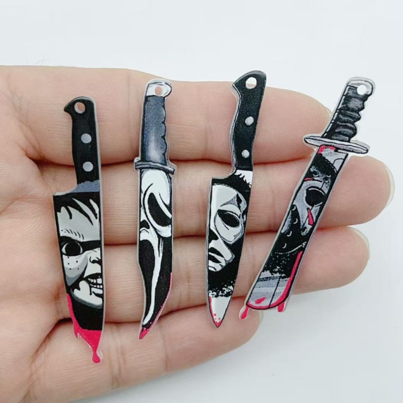 Halloween Party Supplies - アクリル製ジュエリー10個 ハロウィンペンダント DIYイヤリング ネックレス ジュエリー製作材料