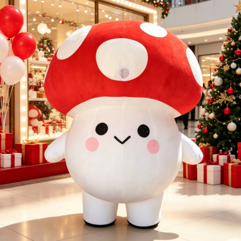 Halloween Costume Adult - かわいいきのこ型の着ぐるみ。大人用。アニメキャラクター。誕生日、クリスマス、広告、パレード、ハロウィンパーティーに最適。