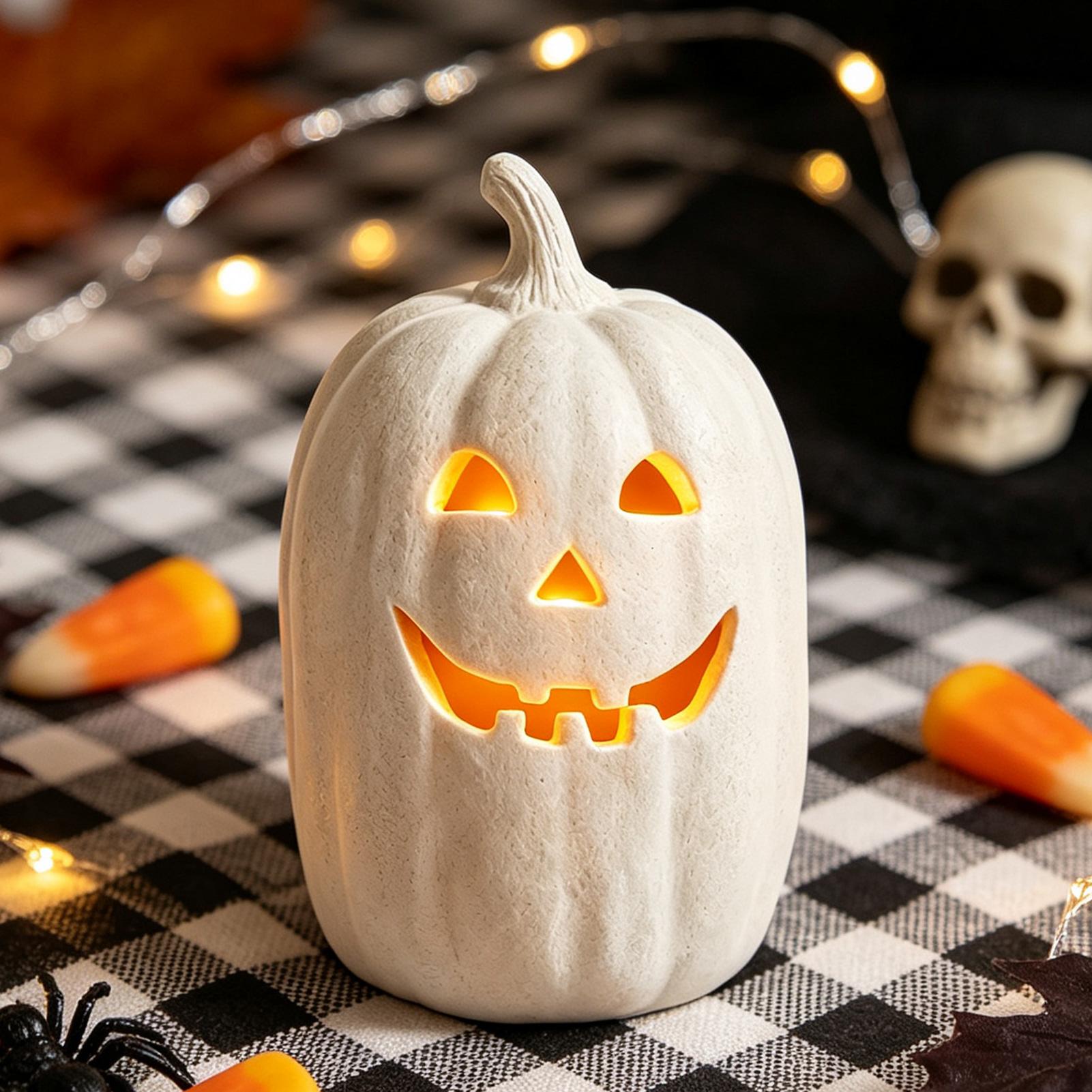 ハロウィンカボチャの工芸品　樹脂製カボチャの手作りランタン飾 - Pumpkin Lantern Halloween のレビューと価格