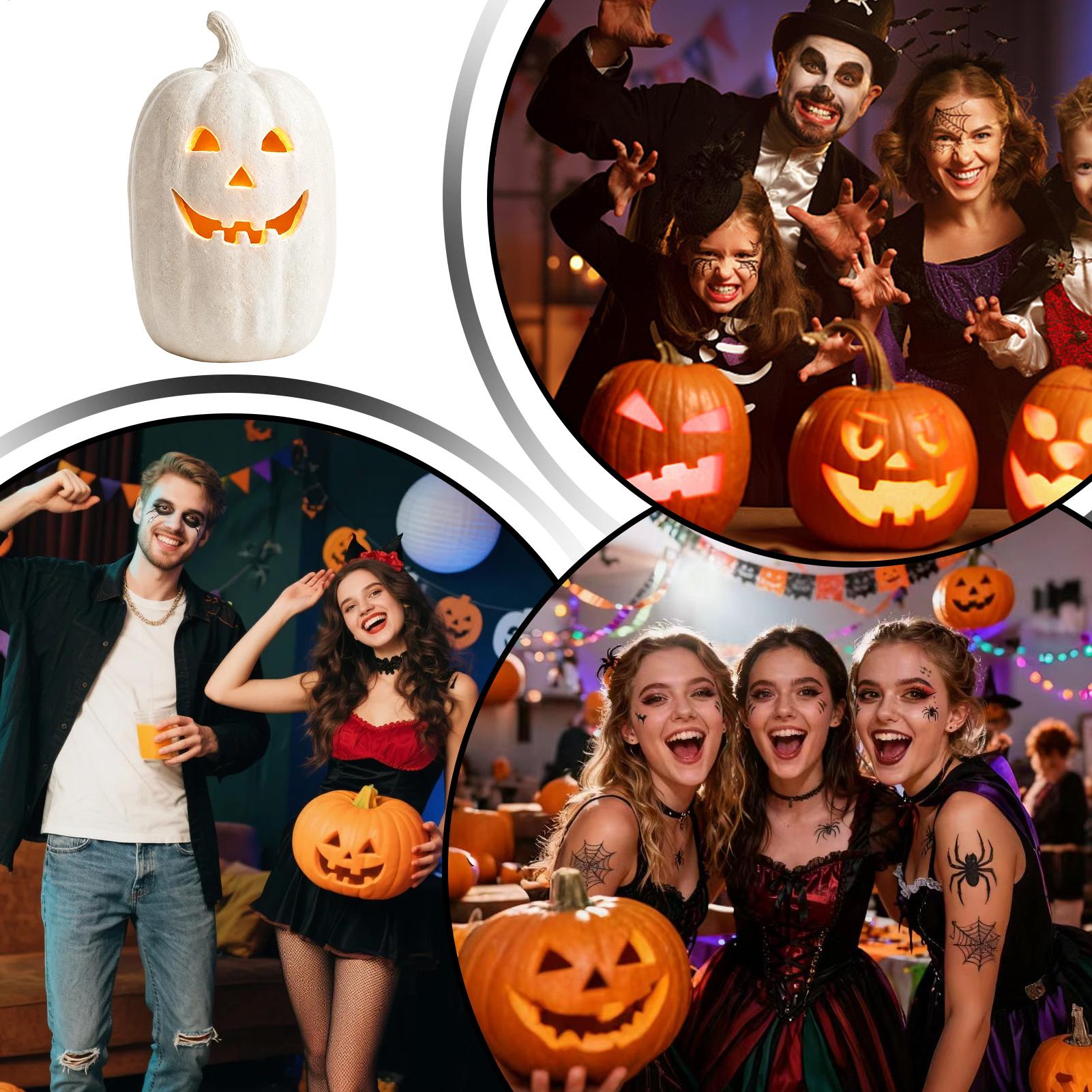 ハロウィンカボチャの工芸品　樹脂製カボチャの手作りランタン飾 - Pumpkin Lantern Halloween のレビューと価格