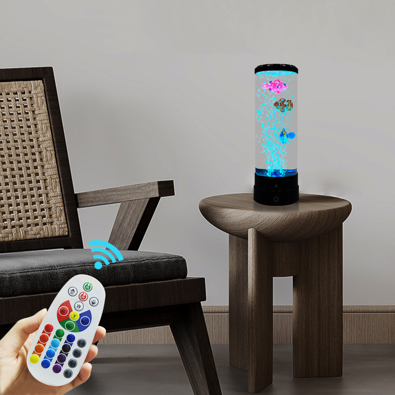 模擬LEDマルチカラーバブルフィッシュ雰囲気ホームデコレーシ - Halloween Party Supplies のレビューと価格