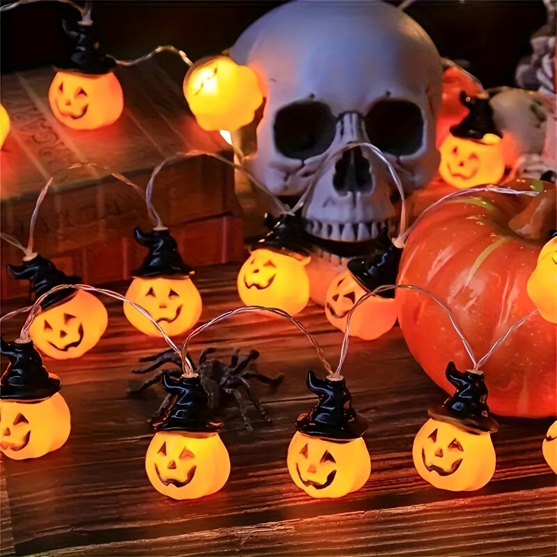 1.5M/59.06インチ ハロウィン パンプキン ストリン - Halloween Led String Lights Orange のレビューと価格