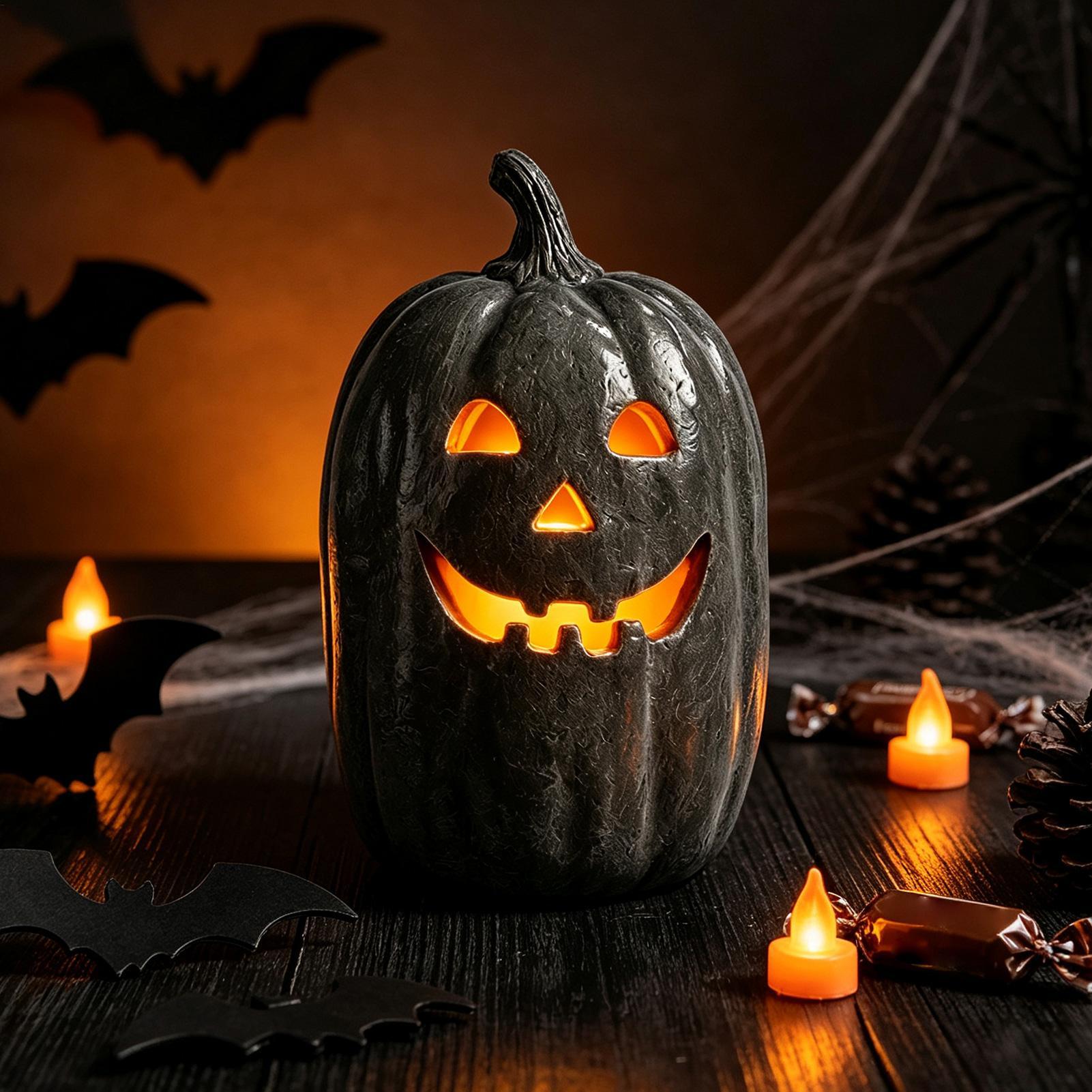 ハロウィン パンプキンランタン 樹脂製パンプキン 手作りラン - Pumpkin Lantern Halloween のレビューと価格