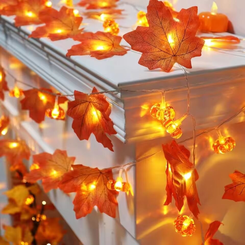 59インチ/118インチ ハロウィン パンプキン メープルリ - Halloween Led String Lights Orange のレビューと価格