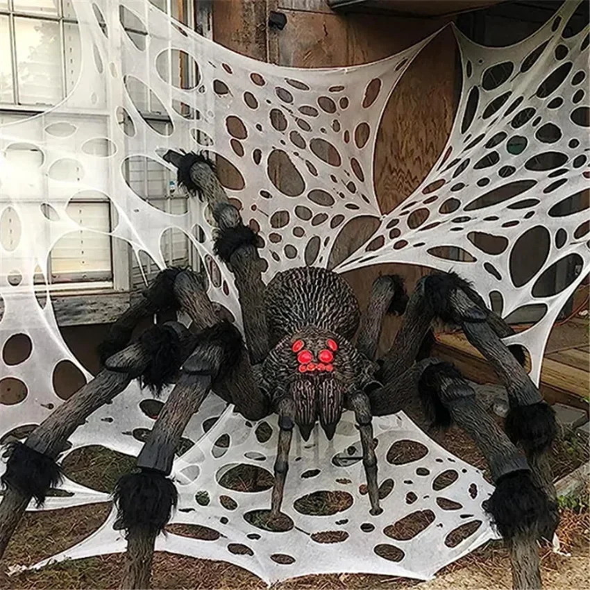1x2m、1x4m、2x4mのサイズの、ハロウィーン用の装飾 - Spider Web Halloween Decoration のレビューと価格