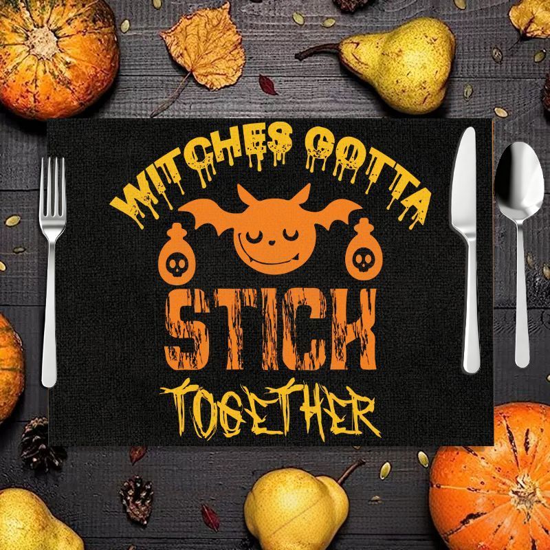 VIKAMA 2/4/6 個ハロウィンミールマットスケルトン - Spider Web Halloween Decoration のレビューと価格