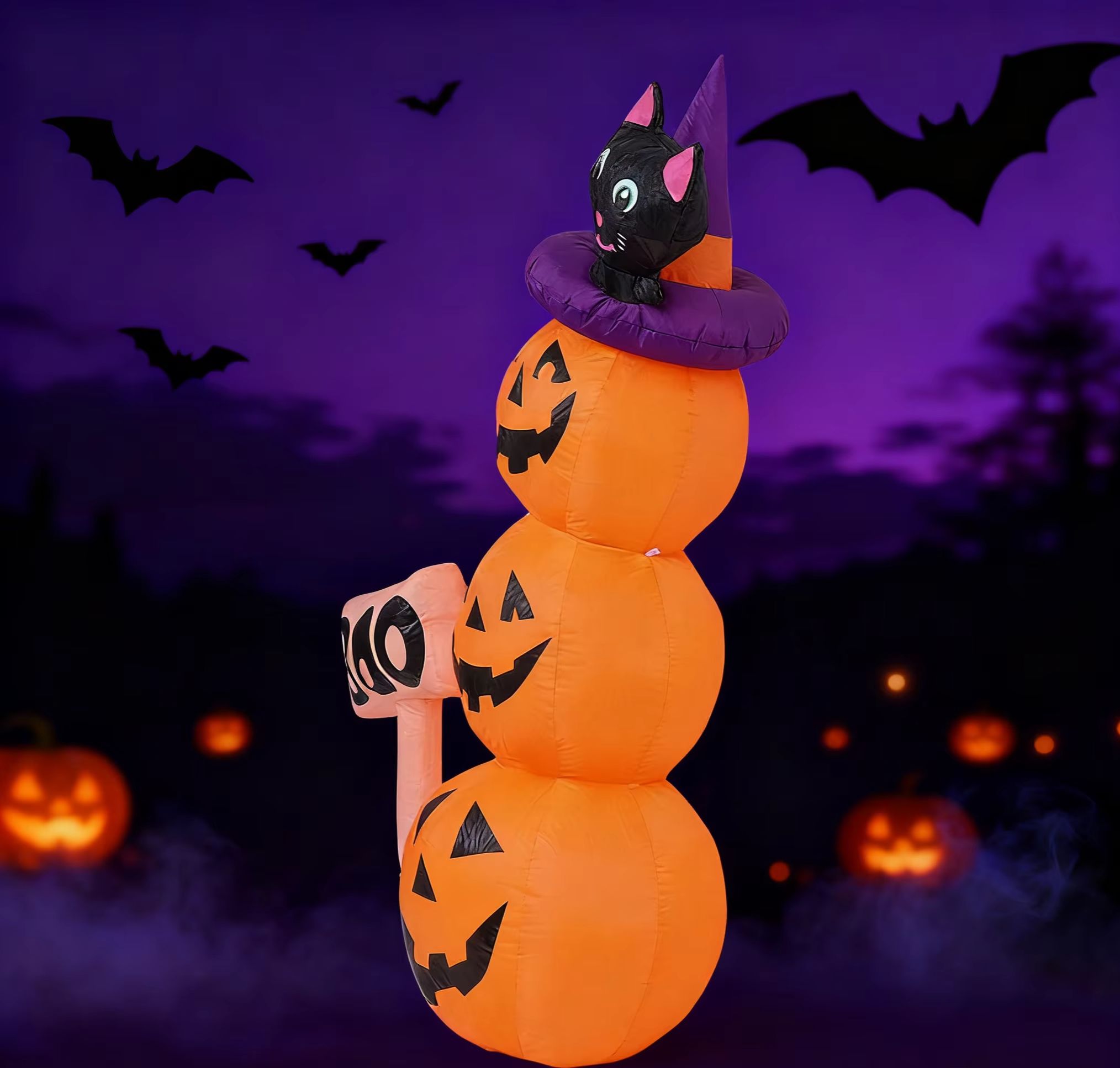 5.2フィート/1.6メートル ハロウィン用インフレータブル - Halloween Pumpkin Decor Led のレビューと価格