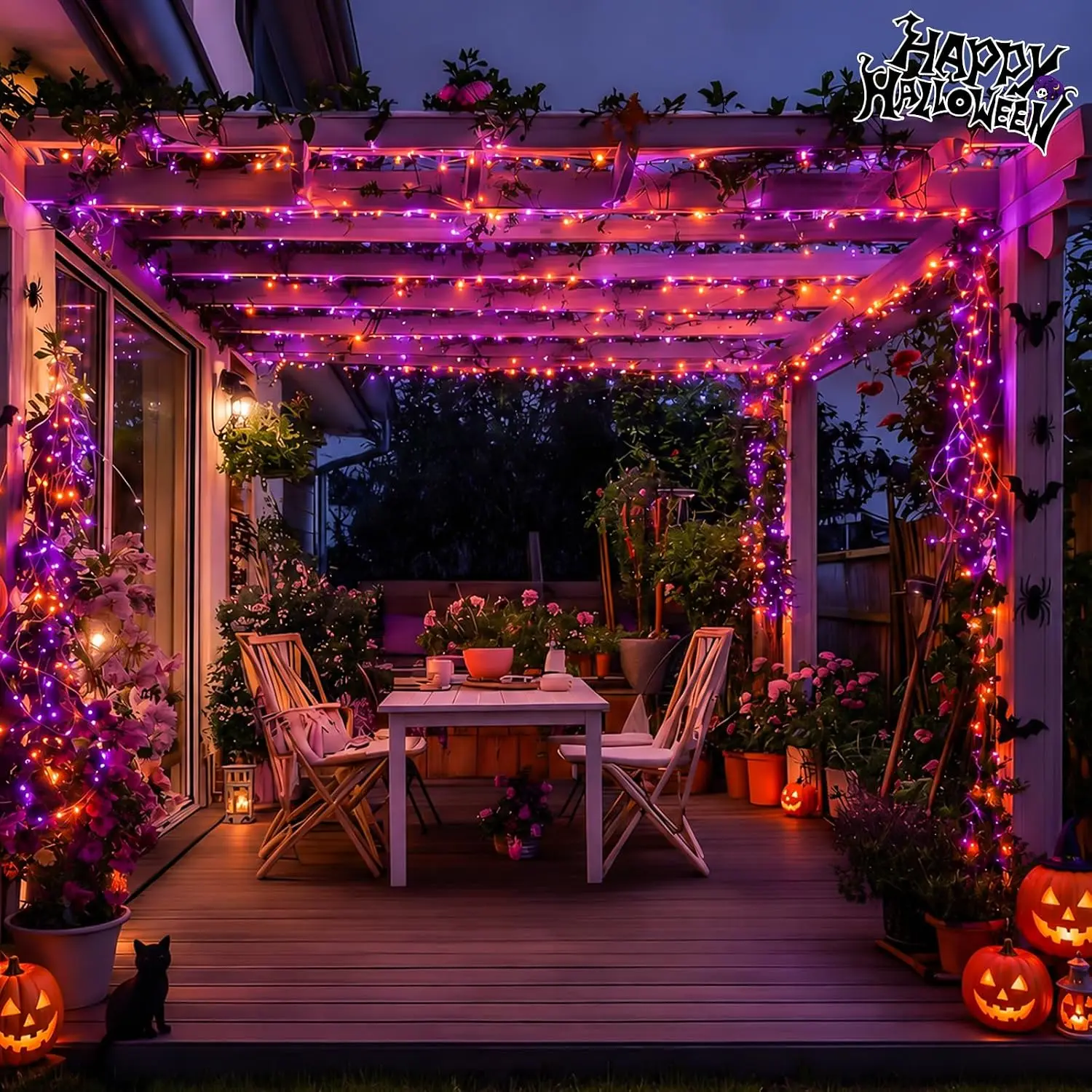 ハロウィーン用ソーラー銅線ストリングライト、屋外用防水、オレ - Halloween Led String Lights Orange のレビューと価格