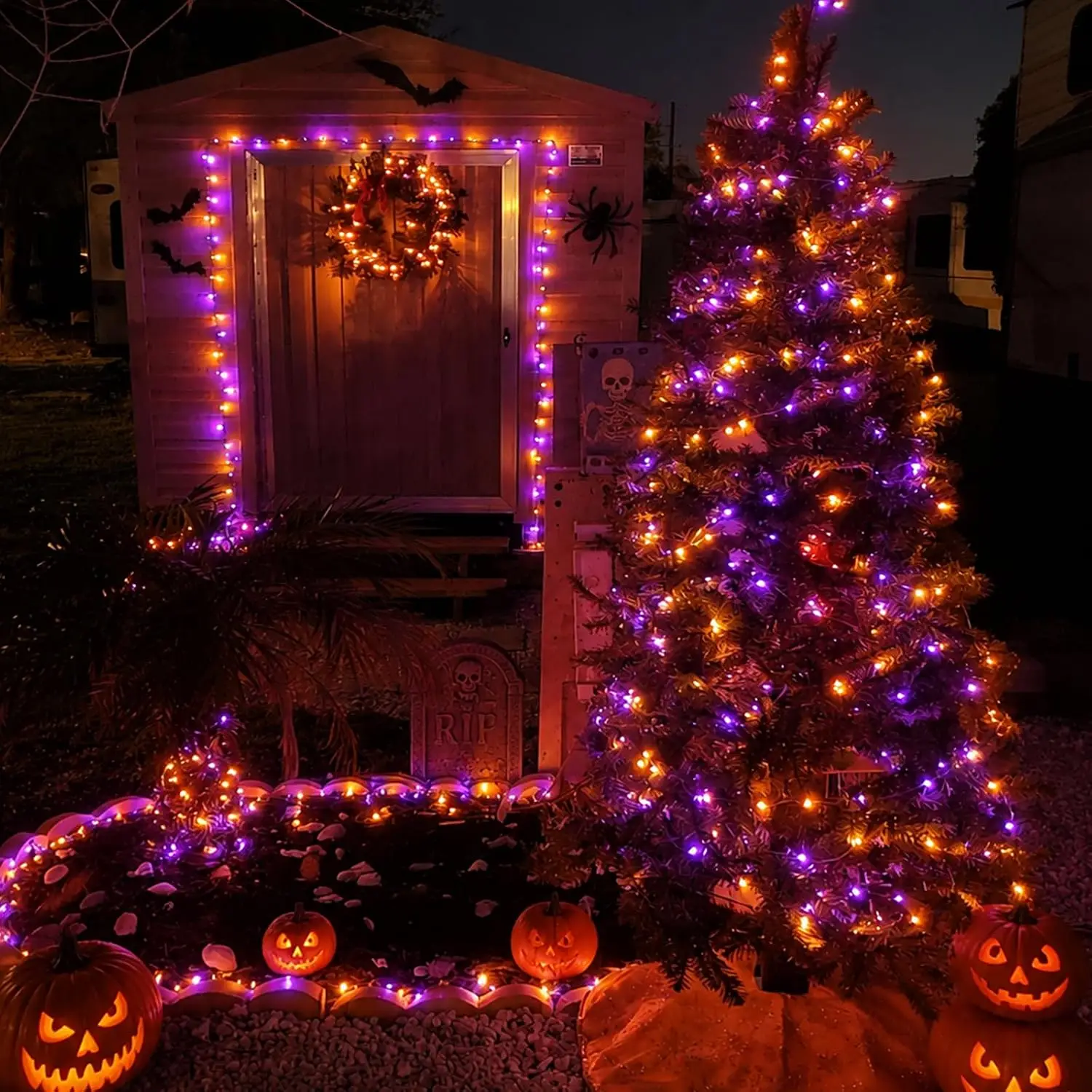 ハロウィーン用ソーラー銅線ストリングライト、屋外用防水、オレ - Halloween Led String Lights Orange のレビューと価格