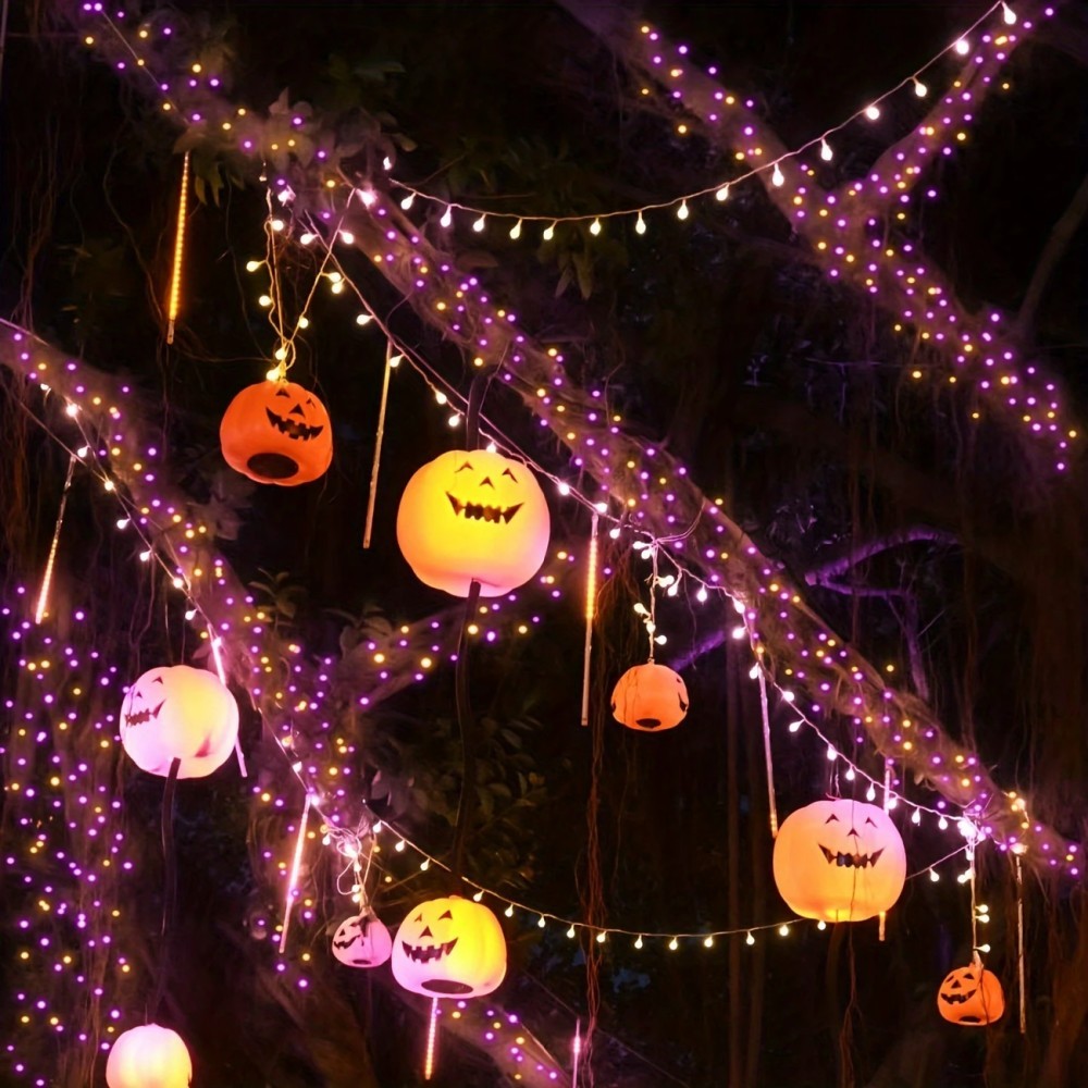 1/2PC12M100LED ハロウィン装飾用ソーラーLED - Halloween Led String Lights Orange のレビューと価格