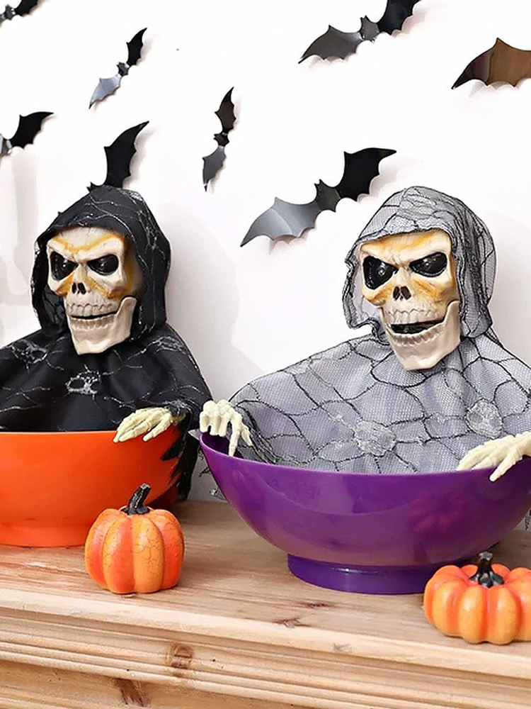 死神キャンディボウルホルダー スケルトン ハロウィンテーブル - Halloween Skeleton Decoration のレビューと価格