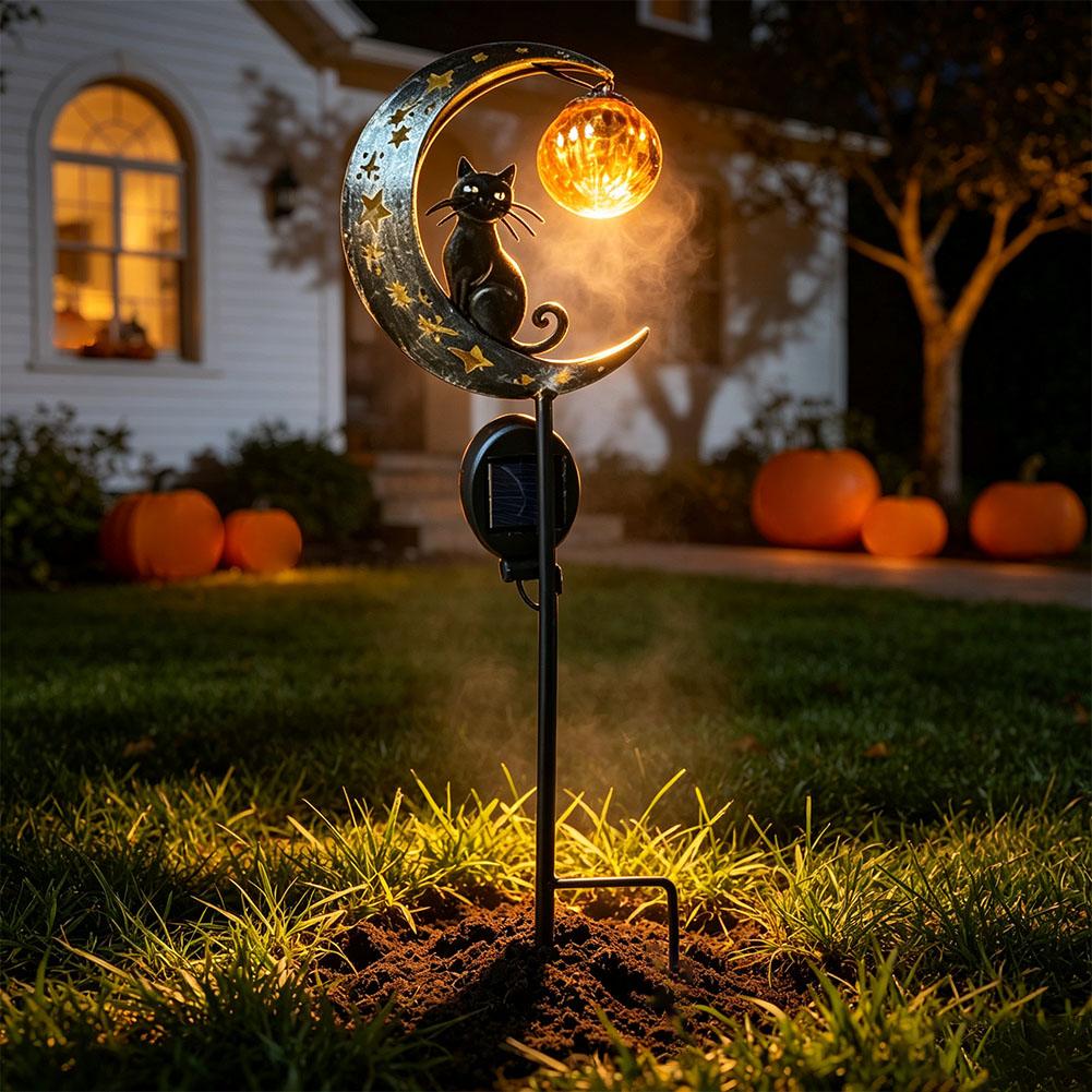ハロウィーン用屋外ガーデン装飾ライト。錆びにくい金属製で、月 - Pumpkin Lantern Halloween のレビューと価格