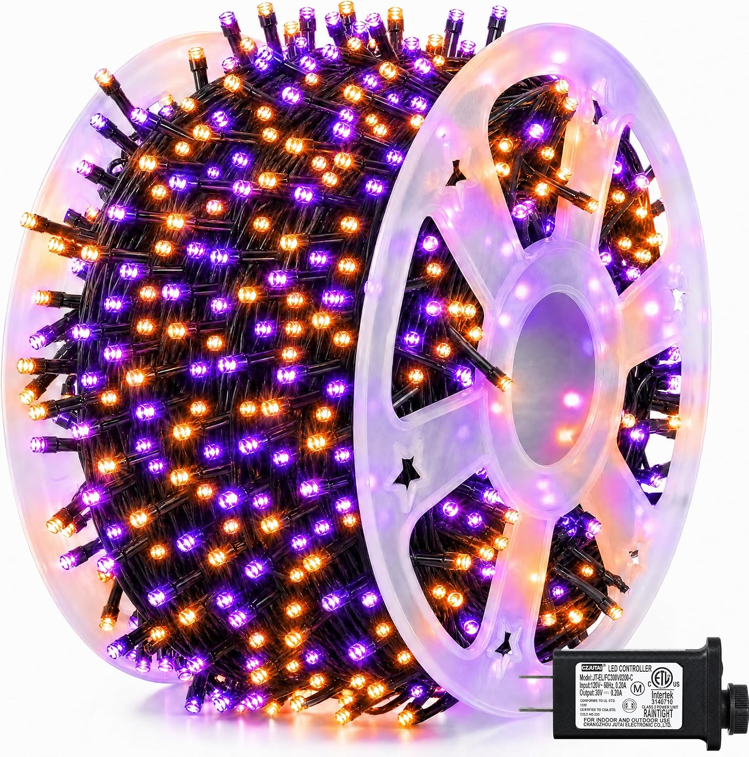 ダズルブライト 164フィート 500LED ハロウィンスト - Halloween Led String Lights Orange のレビューと価格