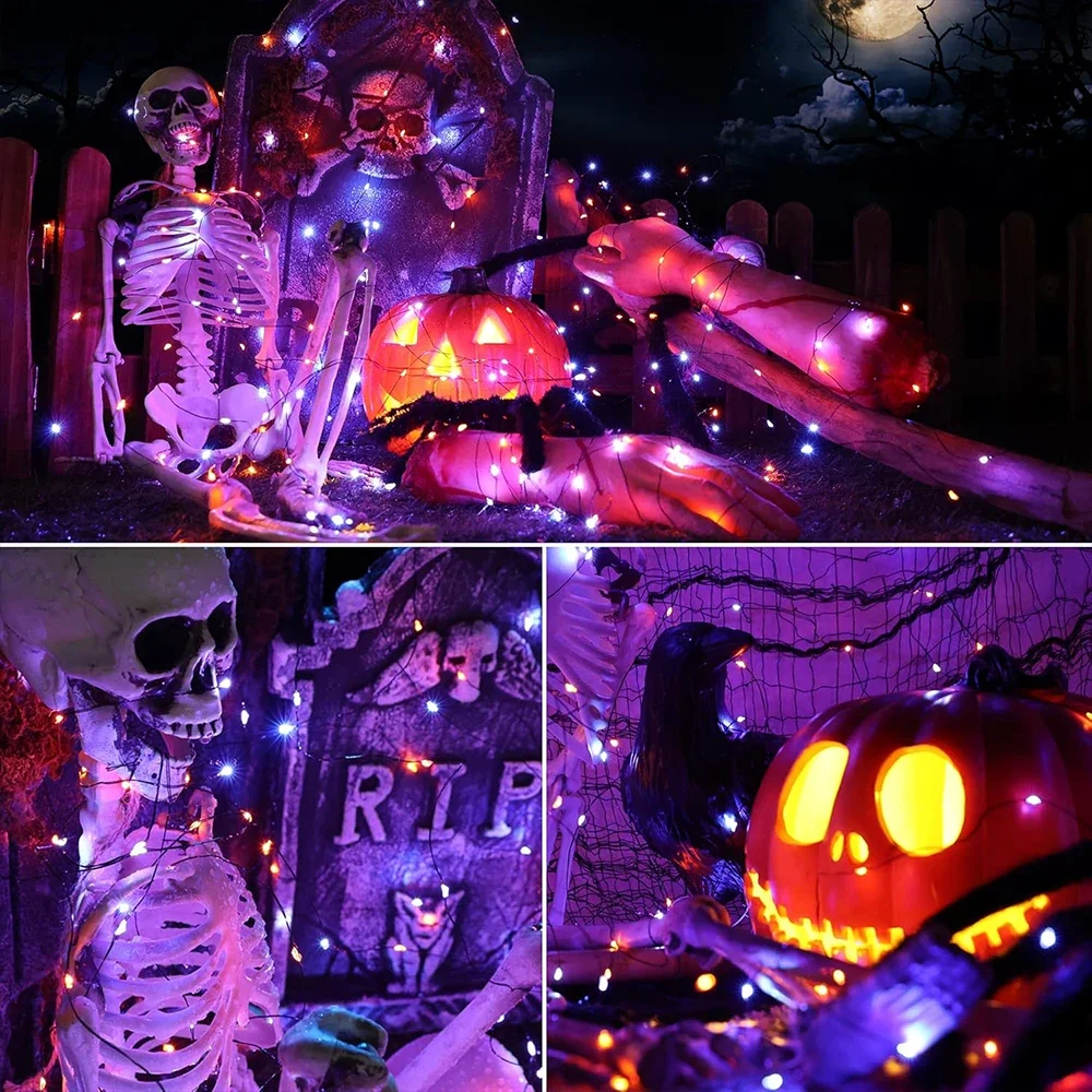 銅線ストリングライト,パーティーデコレーション,妖精,ハロウ - Halloween Led String Lights Orange のレビューと価格