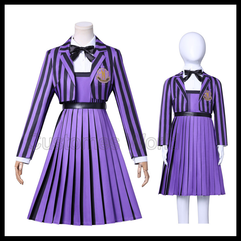 ネバーモアアカデミー制服エマ・マイヤーズコスプレ衣装ウィッグ - Halloween Costume Kids のレビューと価格