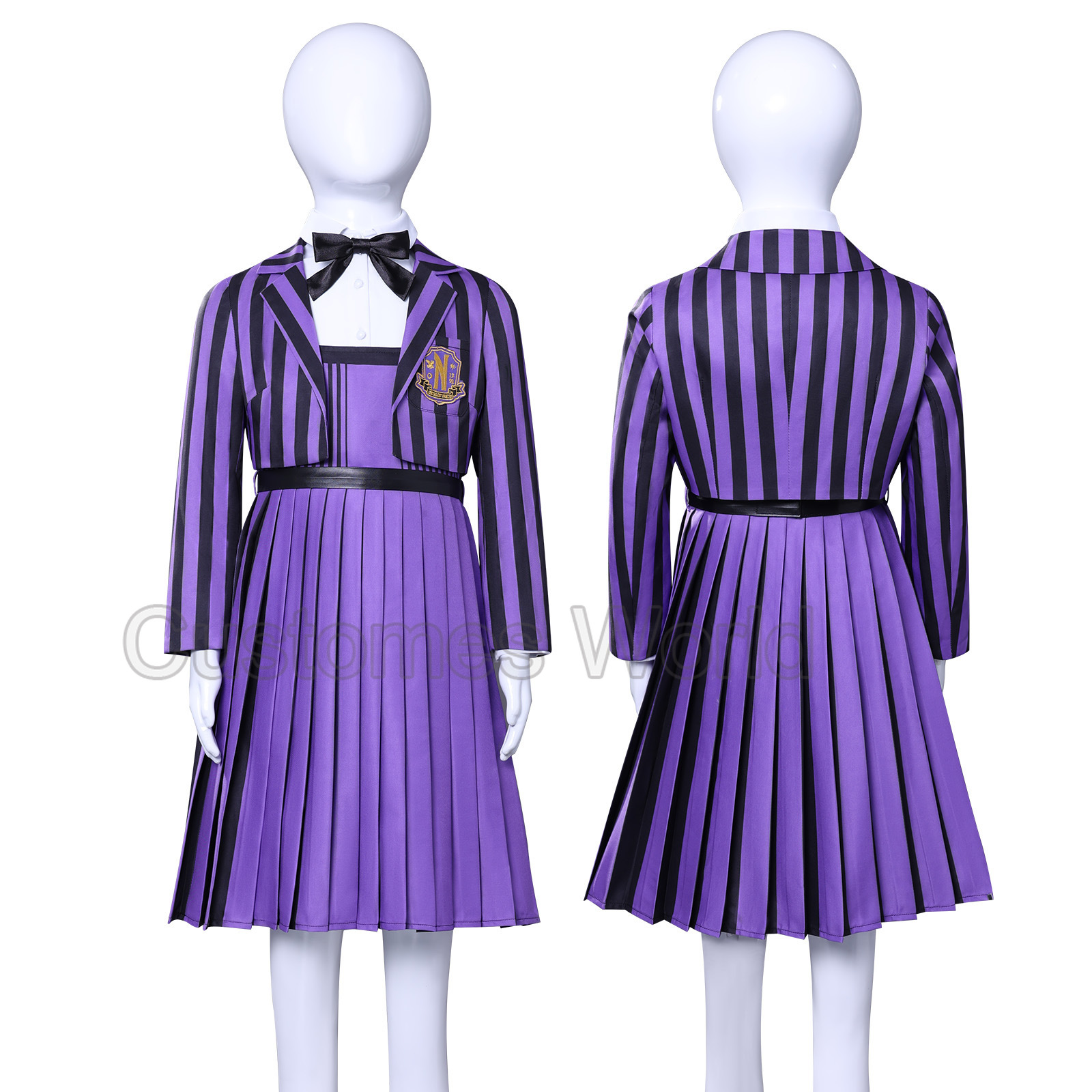 ネバーモアアカデミー制服エマ・マイヤーズコスプレ衣装ウィッグ - Halloween Costume Kids のレビューと価格