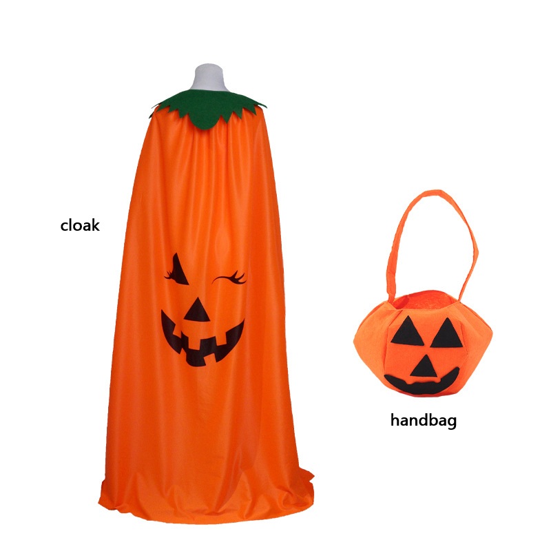 ハロウィン パンプキンコスチューム ケープセット、オレンジの - Pumpkin Lantern Halloween のレビューと価格