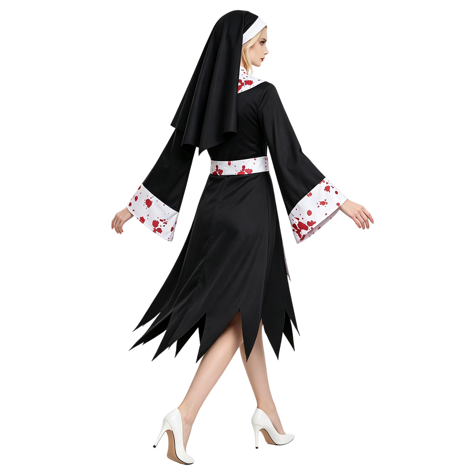 女性・子供用ハロウィン怖いダーク修道女コスプレコスチューム血 - Halloween Costume Kids のレビューと価格