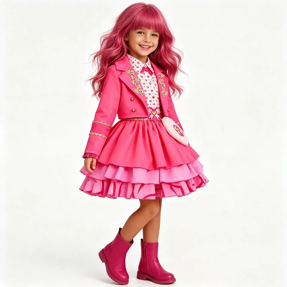 2026年、ディセンダンツの女の子向け、ピンクのプリンセス風 - Halloween Costume Kids のレビューと価格