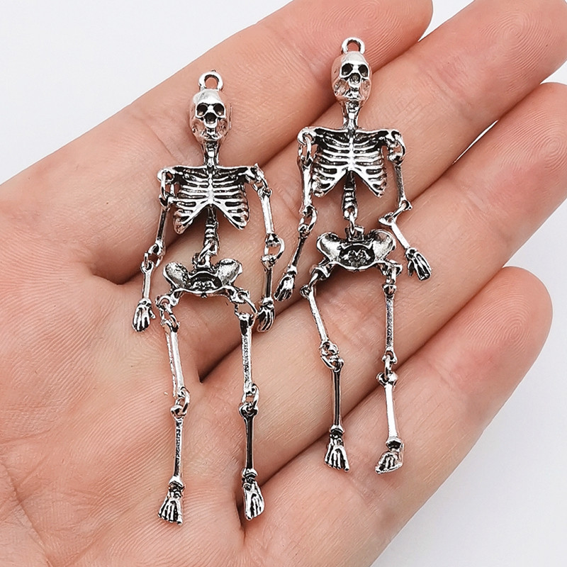 2/5/10 個レトロスカルスケルトンペンダント DIY 合 - Halloween Skeleton Decoration のレビューと価格