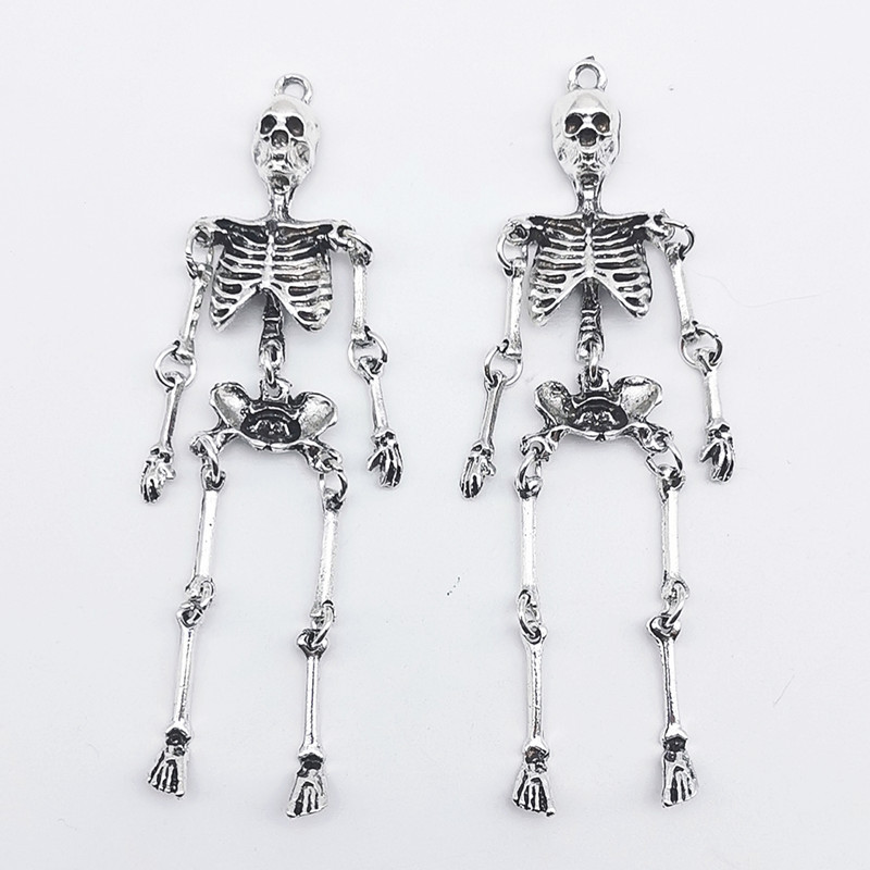 2/5/10 個レトロスカルスケルトンペンダント DIY 合 - Halloween Skeleton Decoration のレビューと価格