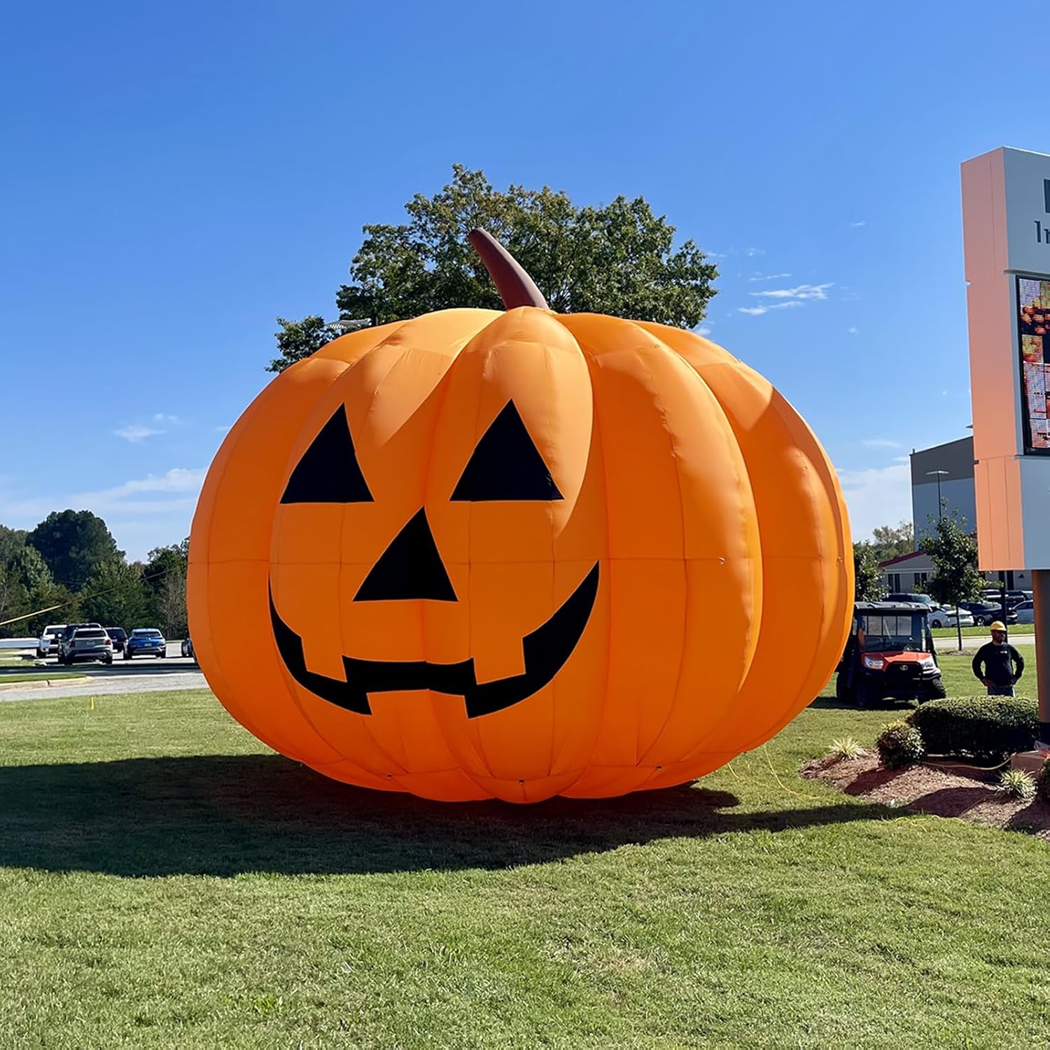 巨大な10フィートのハロウィン用インフレータブルパンプキンデ - Halloween Pumpkin Decor Led のレビューと価格