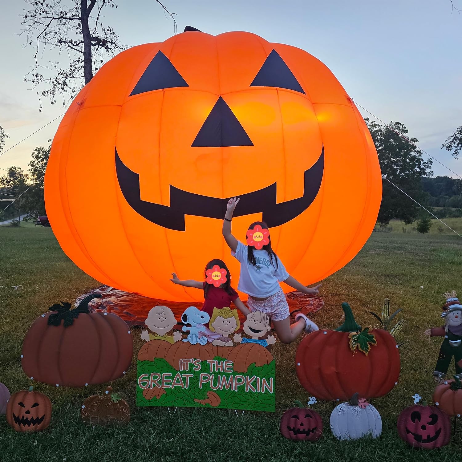 巨大な10フィートのハロウィン用インフレータブルパンプキンデ - Halloween Pumpkin Decor Led のレビューと価格