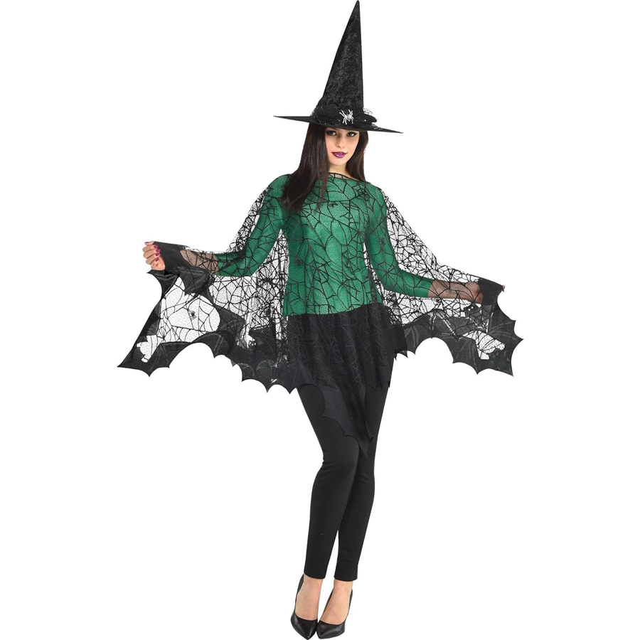 ハロウィーンのクモの巣のコウモリのマント、ヨーロッパとアメリ - Spider Web Halloween Decoration のレビューと価格