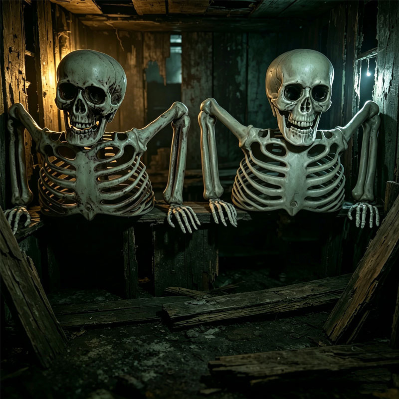 ホラー風の半分の骸骨オーナメント、ハロウィーンの骸骨骨飾り、 - Halloween Skeleton Decoration のレビューと価格