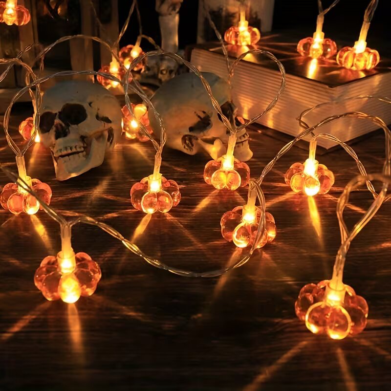 59/118インチ 10/20LED ハロウィンオレンジパン - Halloween Led String Lights Orange のレビューと価格