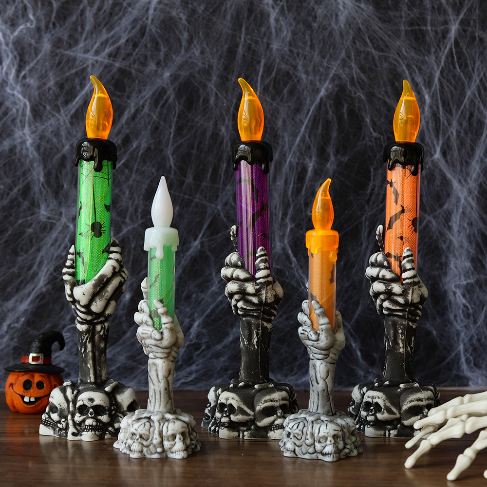 ハロウィーンの骸骨の手の形をしたキャンドルライト、LEDラン - Halloween Pumpkin Decor Led のレビューと価格