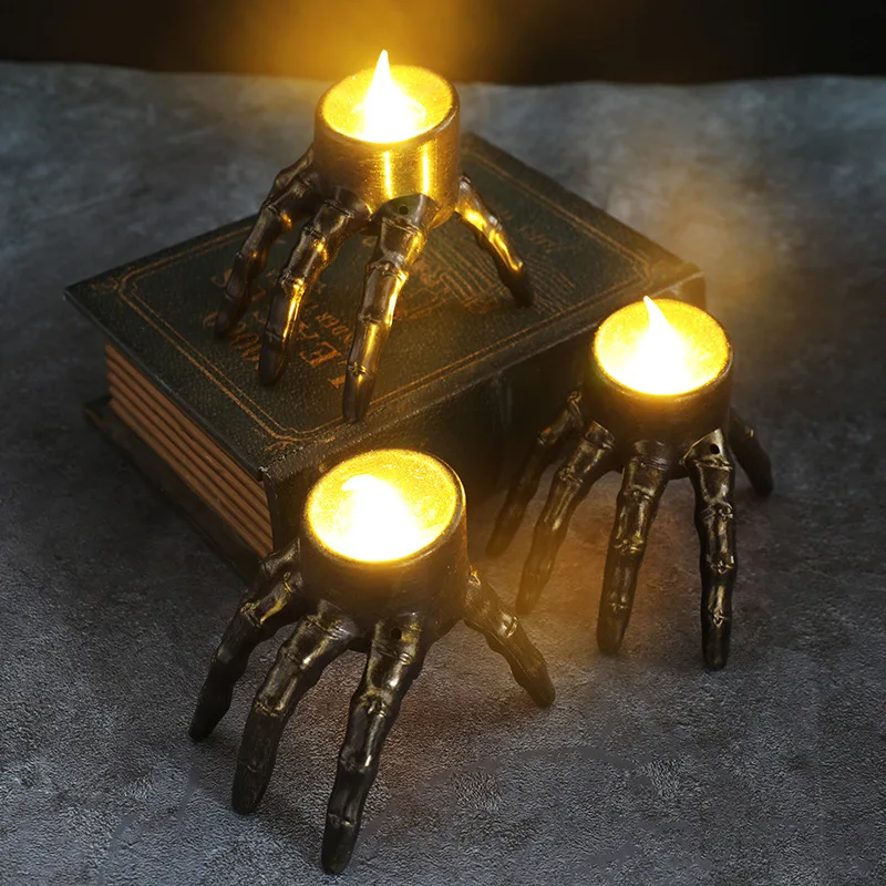 ハロウィーン用LEDキャンドルランタン,腕を砕く,頭蓋骨,ホ - Halloween Skeleton Decoration のレビューと価格